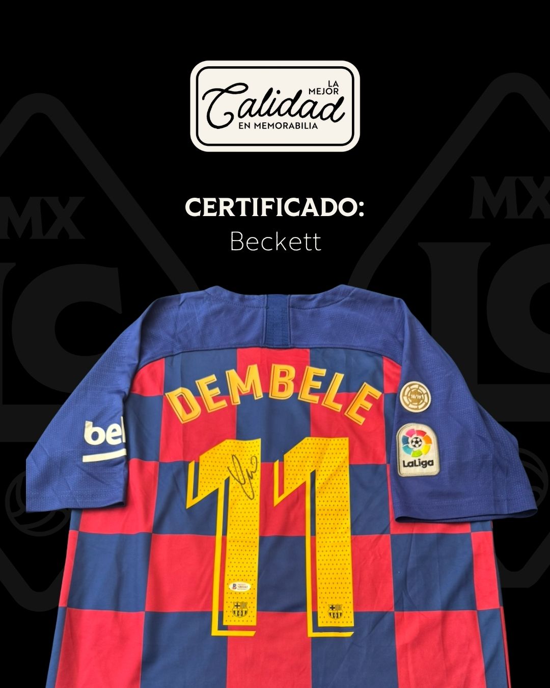Jersey firmado Ousmane Dembele Barca 2020