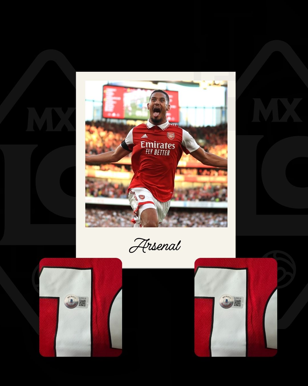 Jersey firmado William Saliba Arsenal 2022