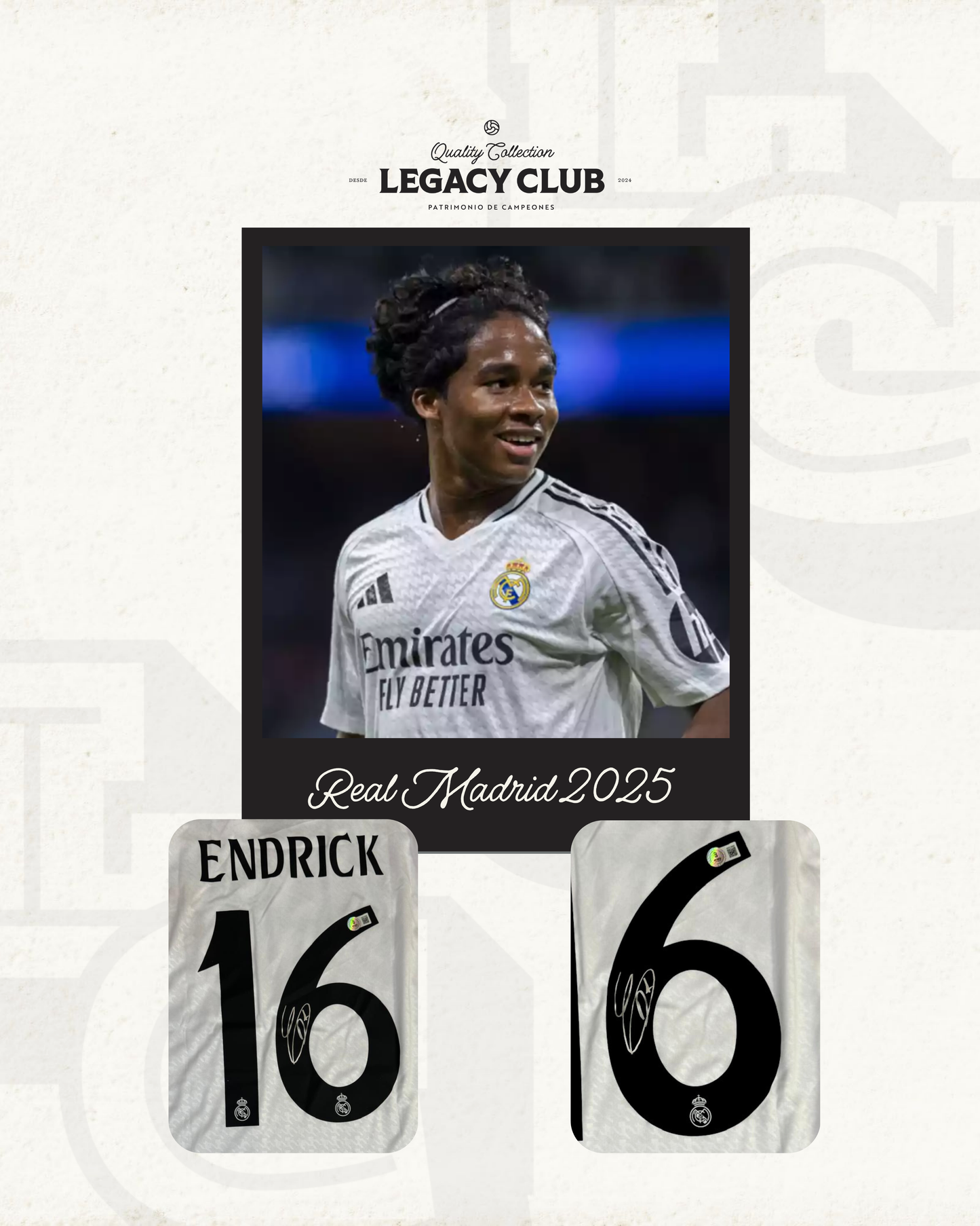 Camiseta Autografiada Endrick Real Madrid 2025