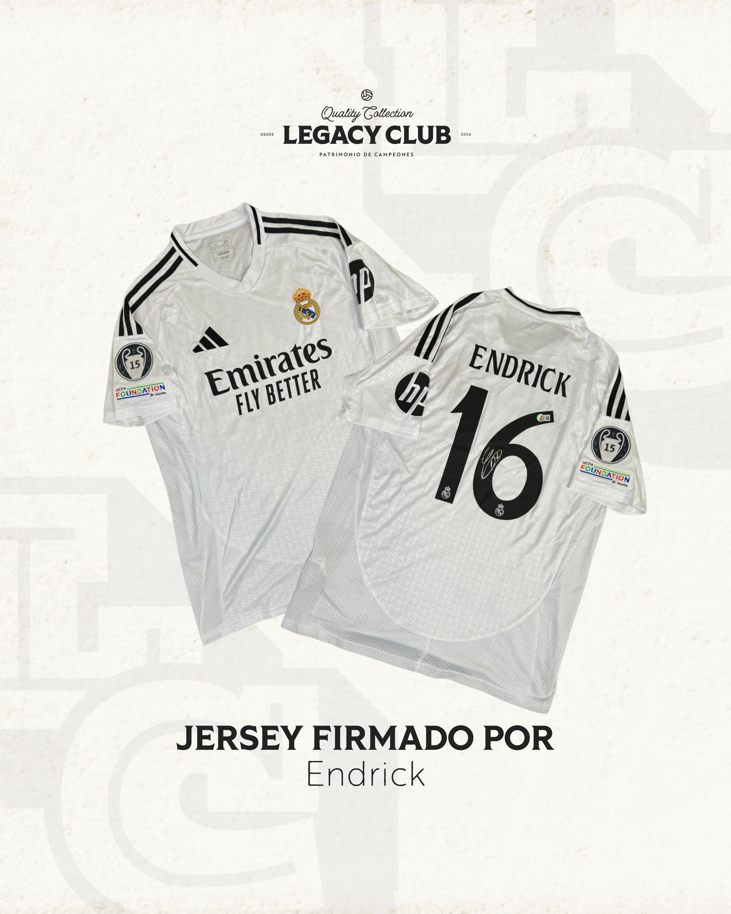 Camiseta Autografiada Endrick Real Madrid 2025