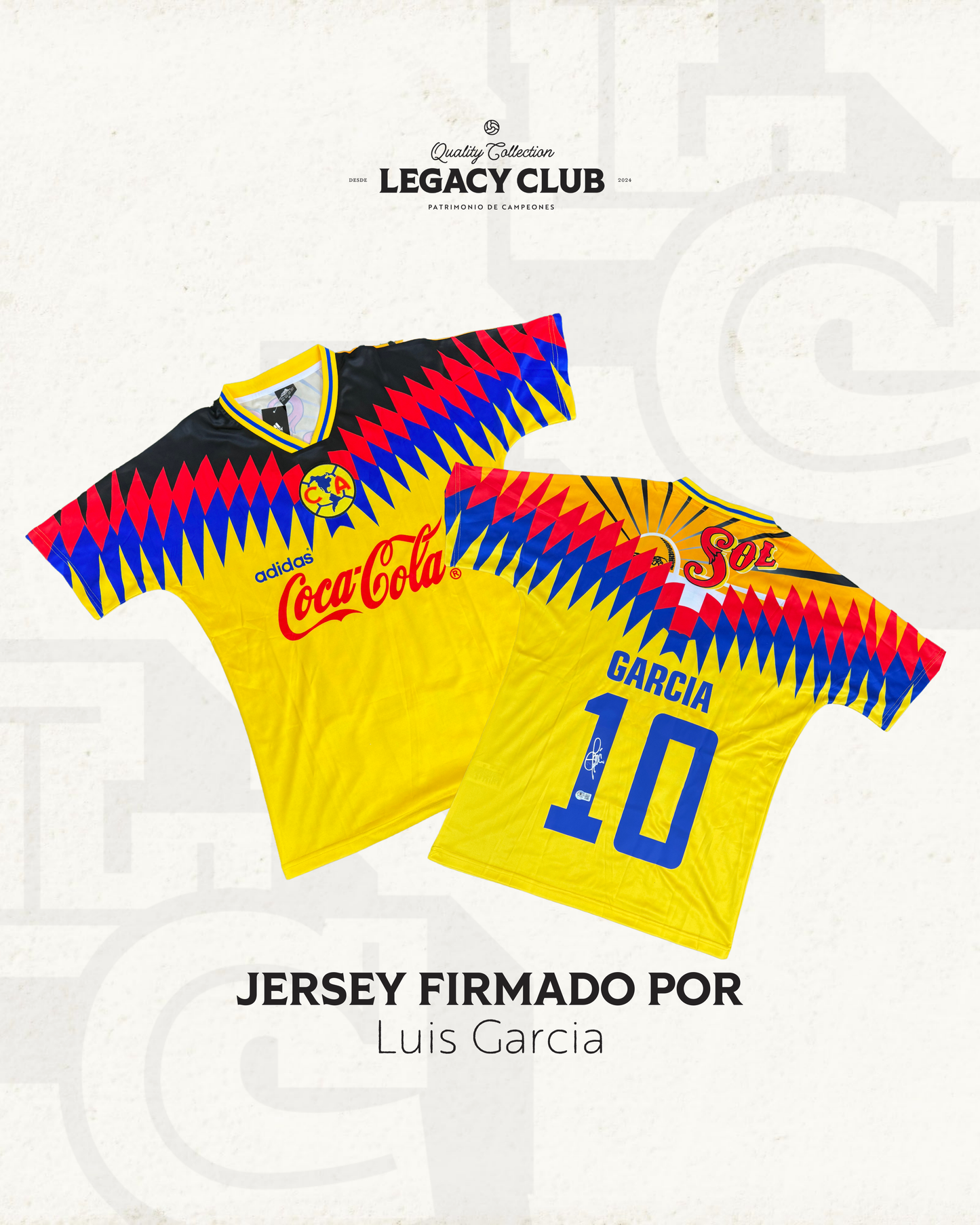 Camiseta Autografiada Luis Garcia Club America