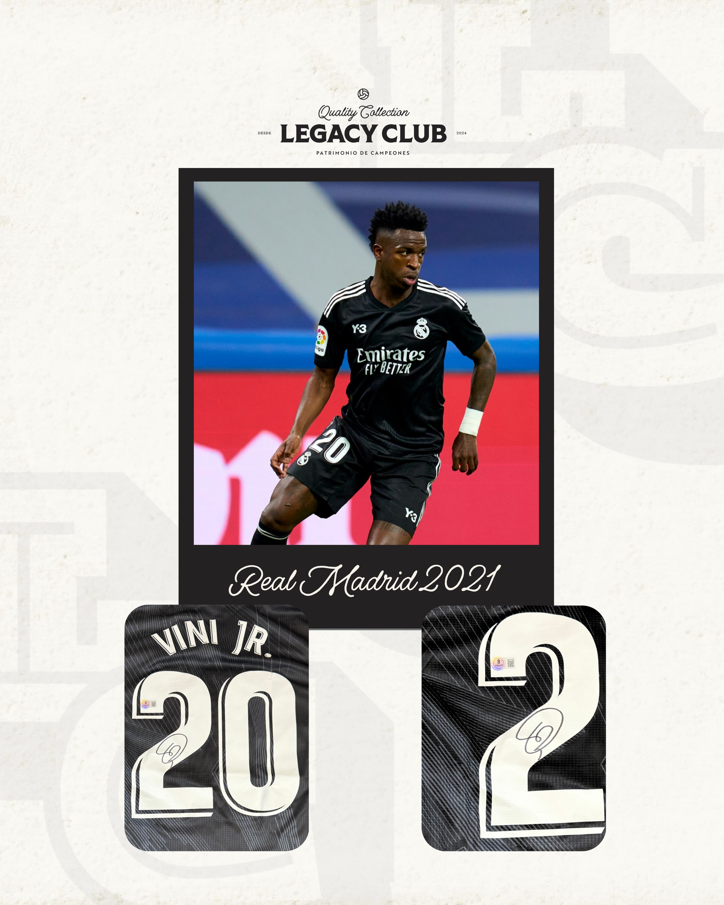 Camiseta Autografiada Vinicius Jr. Real Madrid 2021