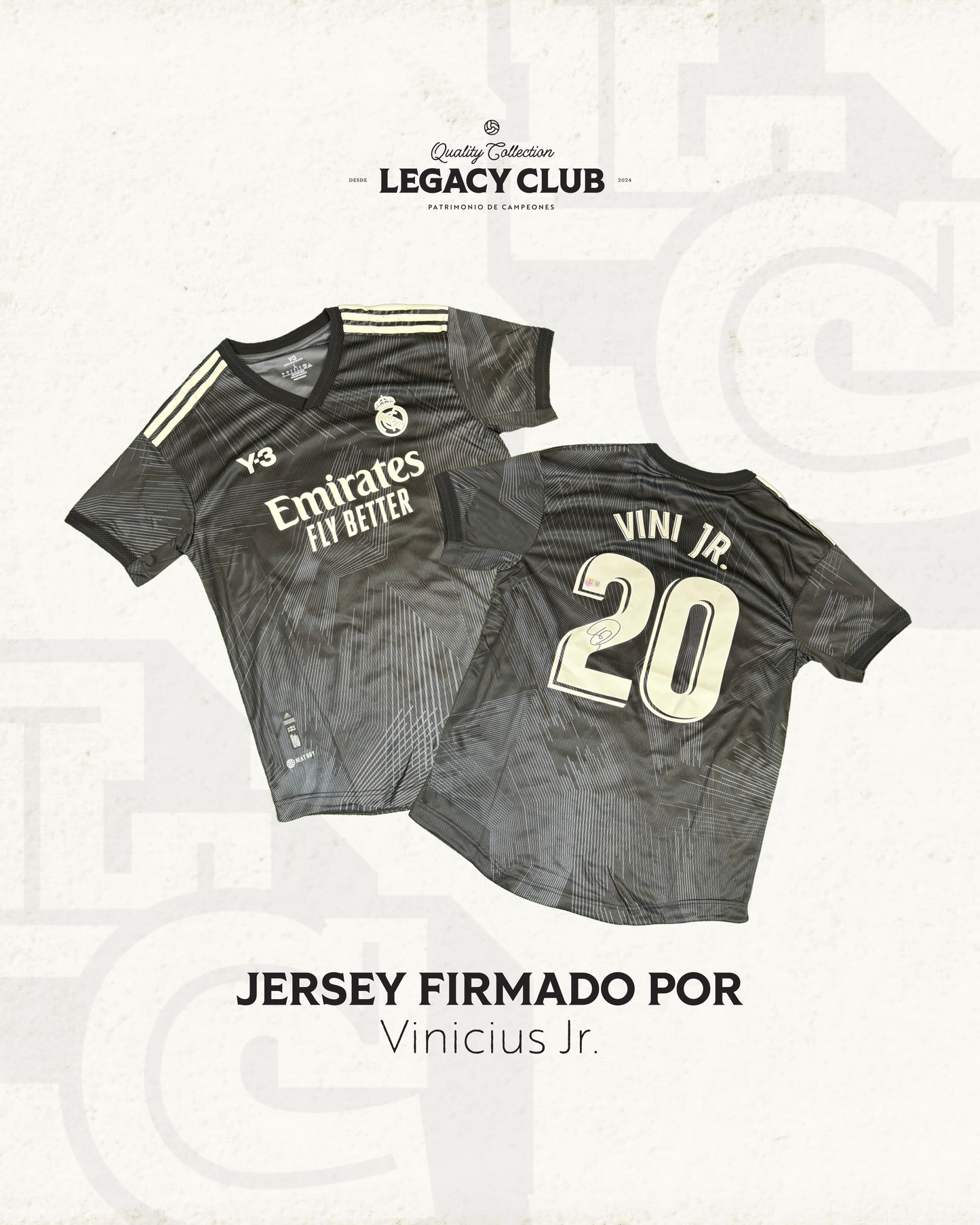 Camiseta Autografiada Vinicius Jr. Real Madrid 2021