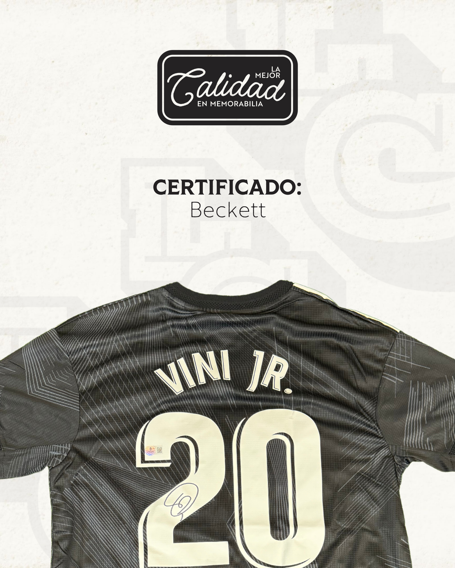 Camiseta Autografiada Vinicius Jr. Real Madrid 2021