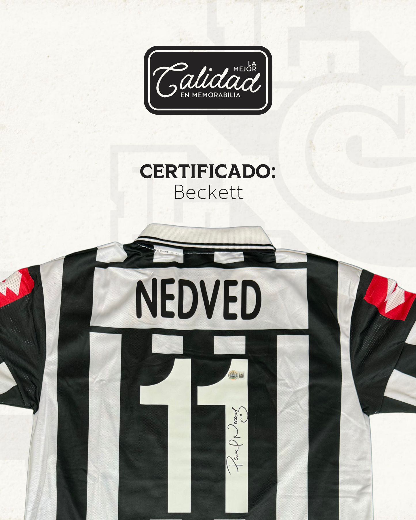 Camiseta Autografiada Pavel Nedved Juventus 2001