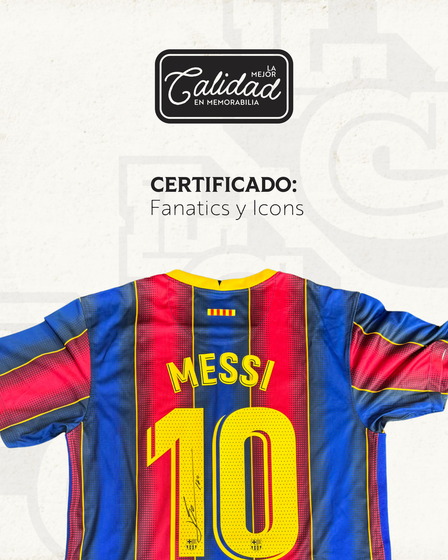 Camiseta Autografiada Lionel Messi Barcelona 2021