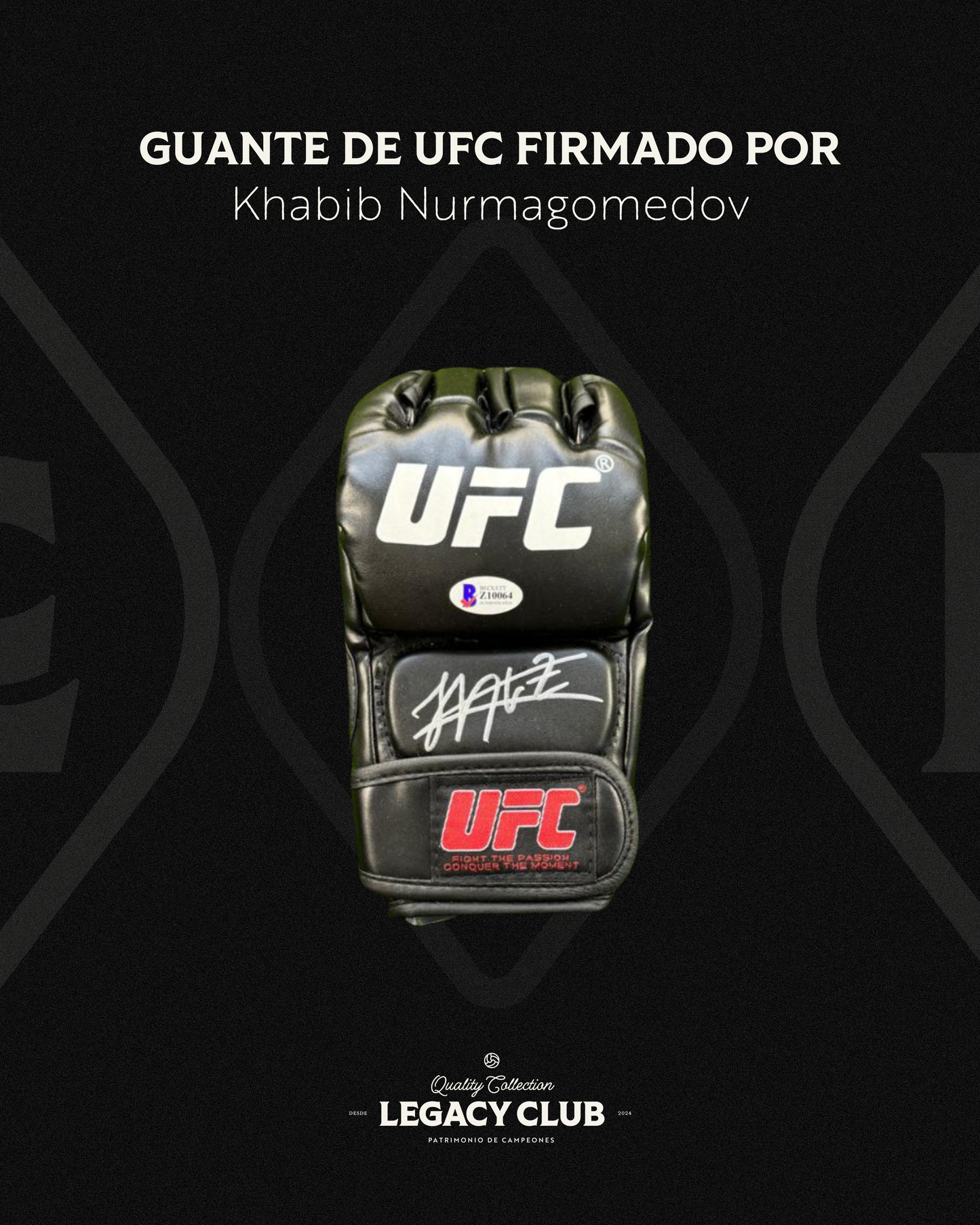 Guante firmado Khabib Nurmagomedov