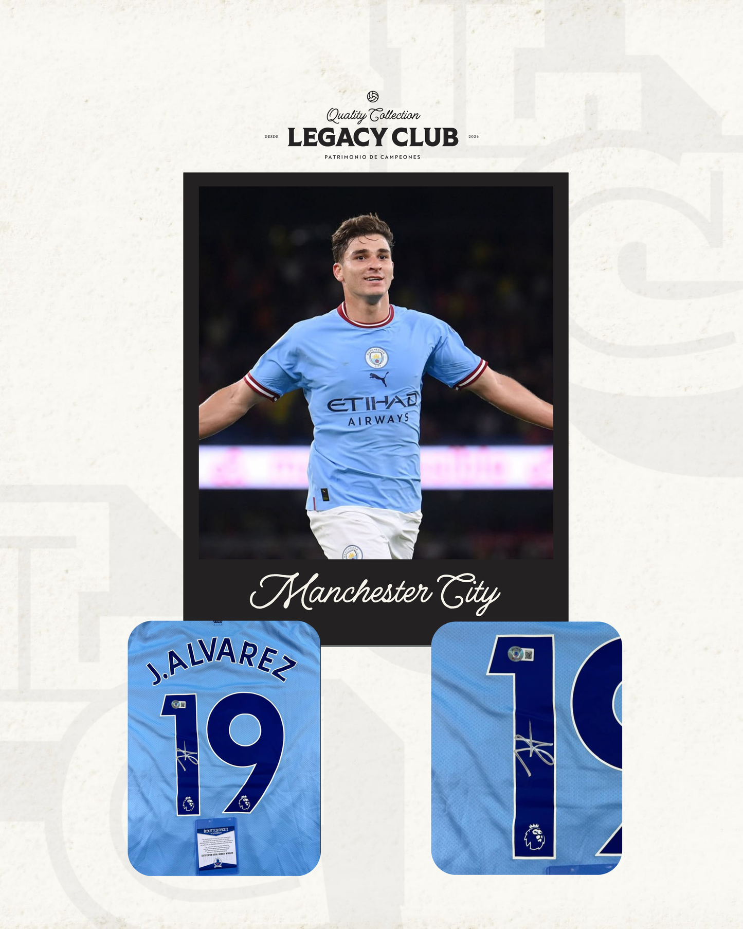 Camiseta firmada Julian Alvarez Manchester City