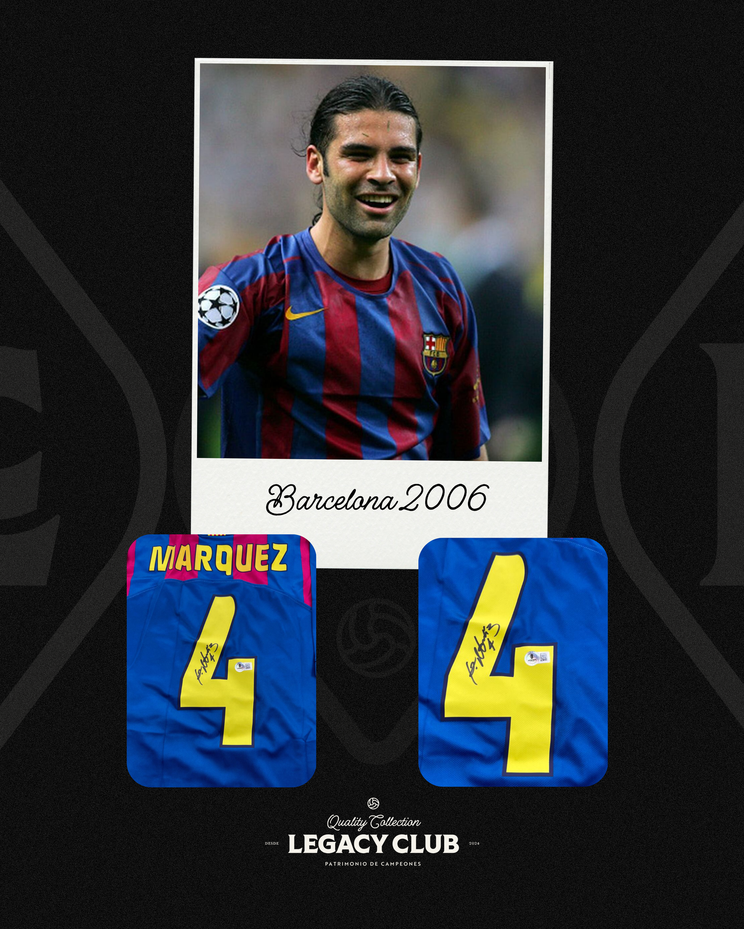 Jersey firmado Rafael Marquez Barcelona 2006