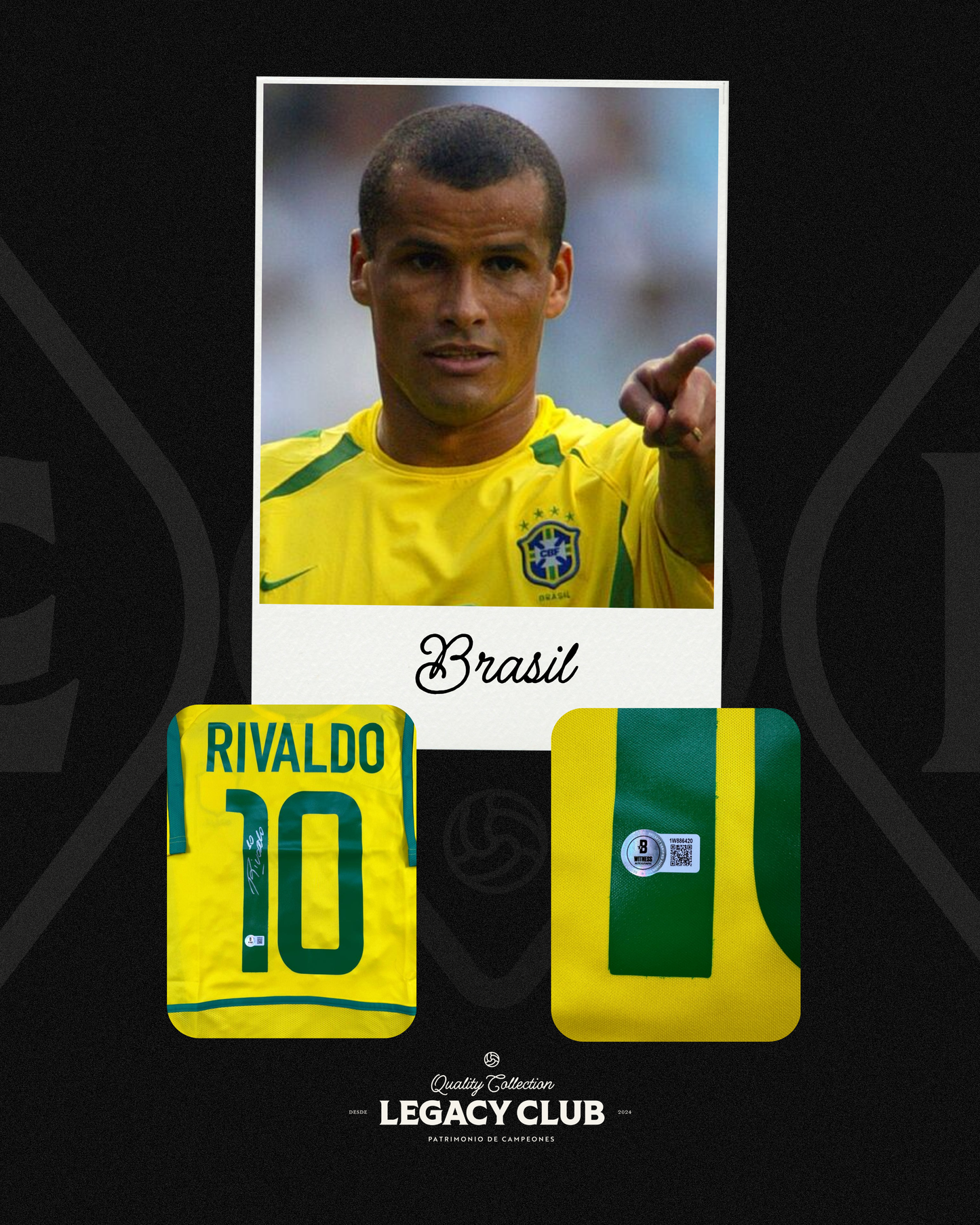 Jersey firmado Rivaldo Brasil