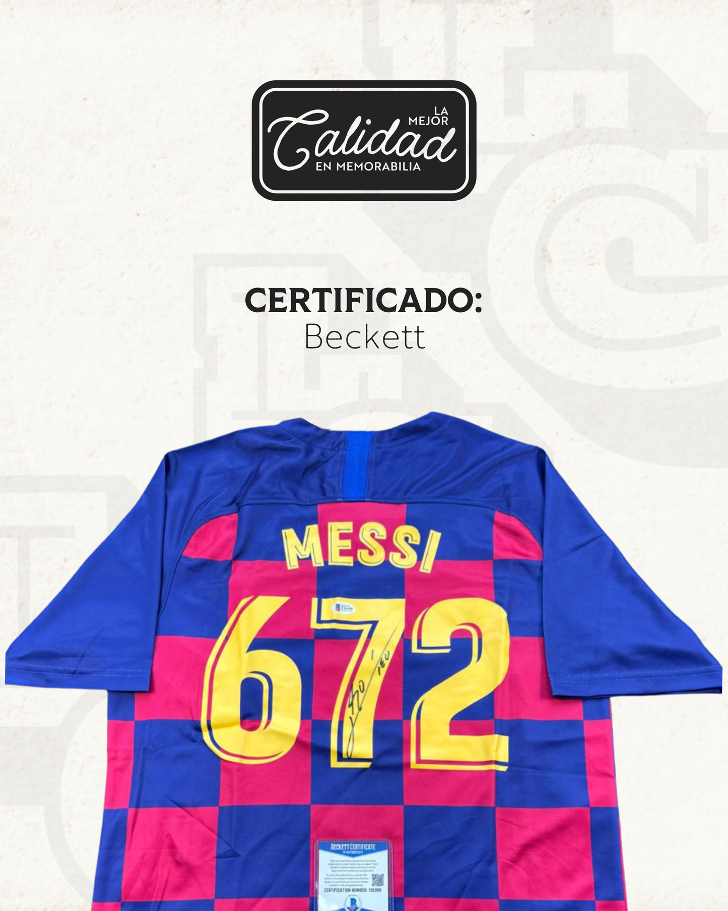 Jersey firmado Lionel Messi Barcelona 2020 672 Goles