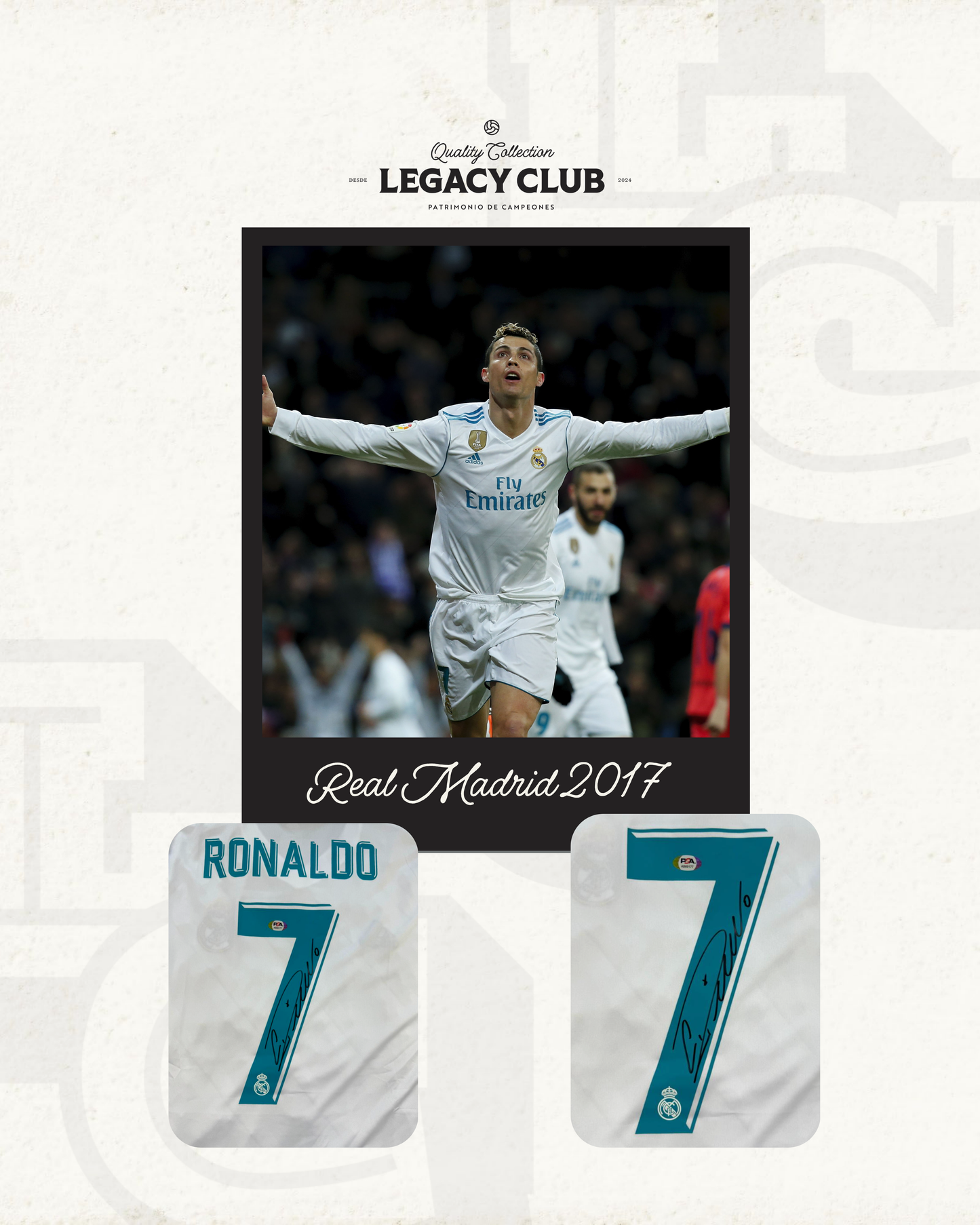 Jersey firmado Cristiano Ronaldo Real Madrid 2017