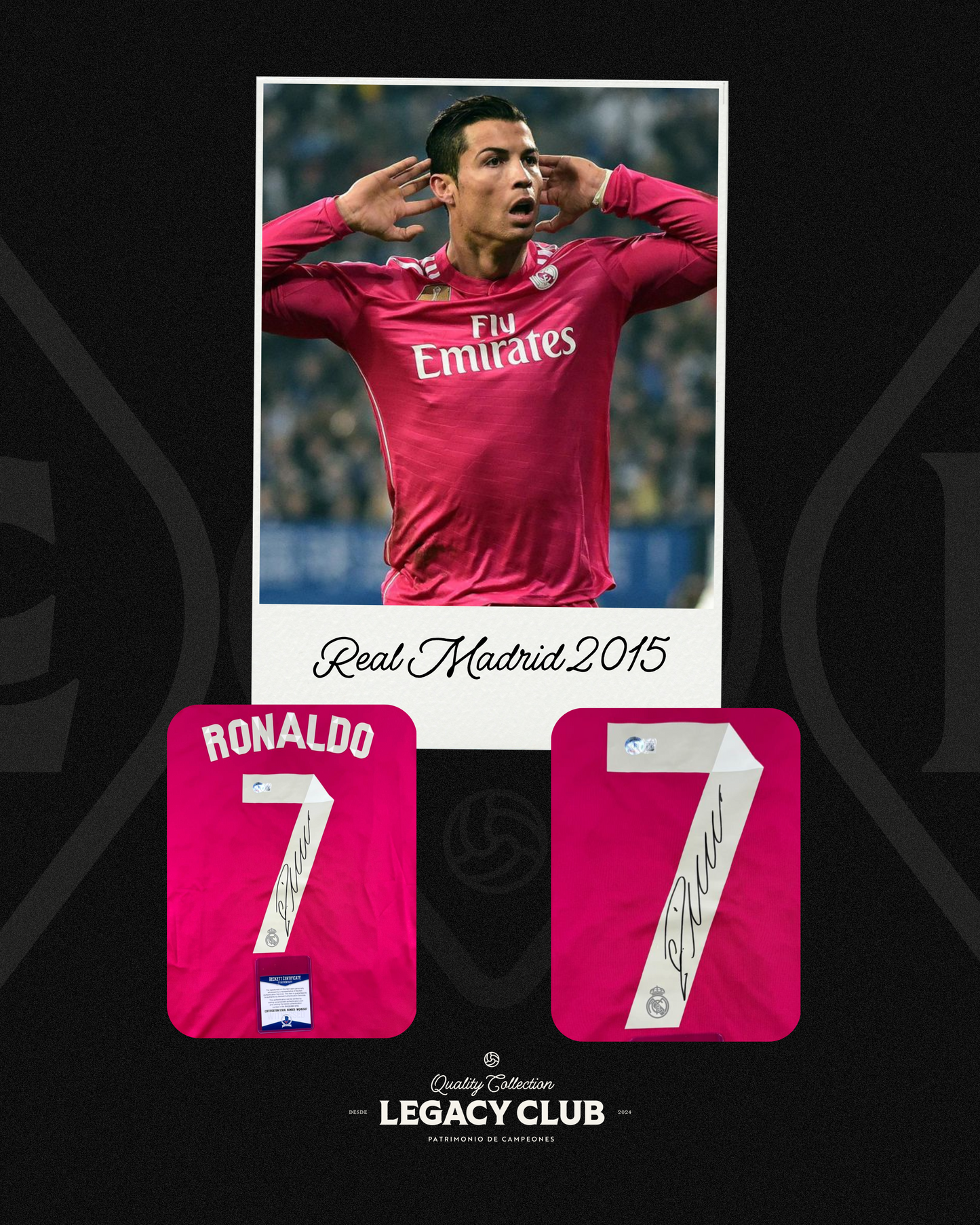 Jersey firmado Cristiano Ronaldo Real Madrid 2015