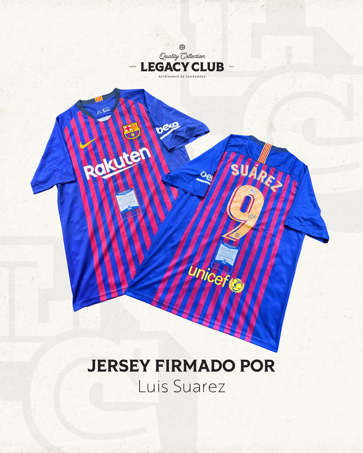 Jersey firmado Luis Suarez Barcelona 2019