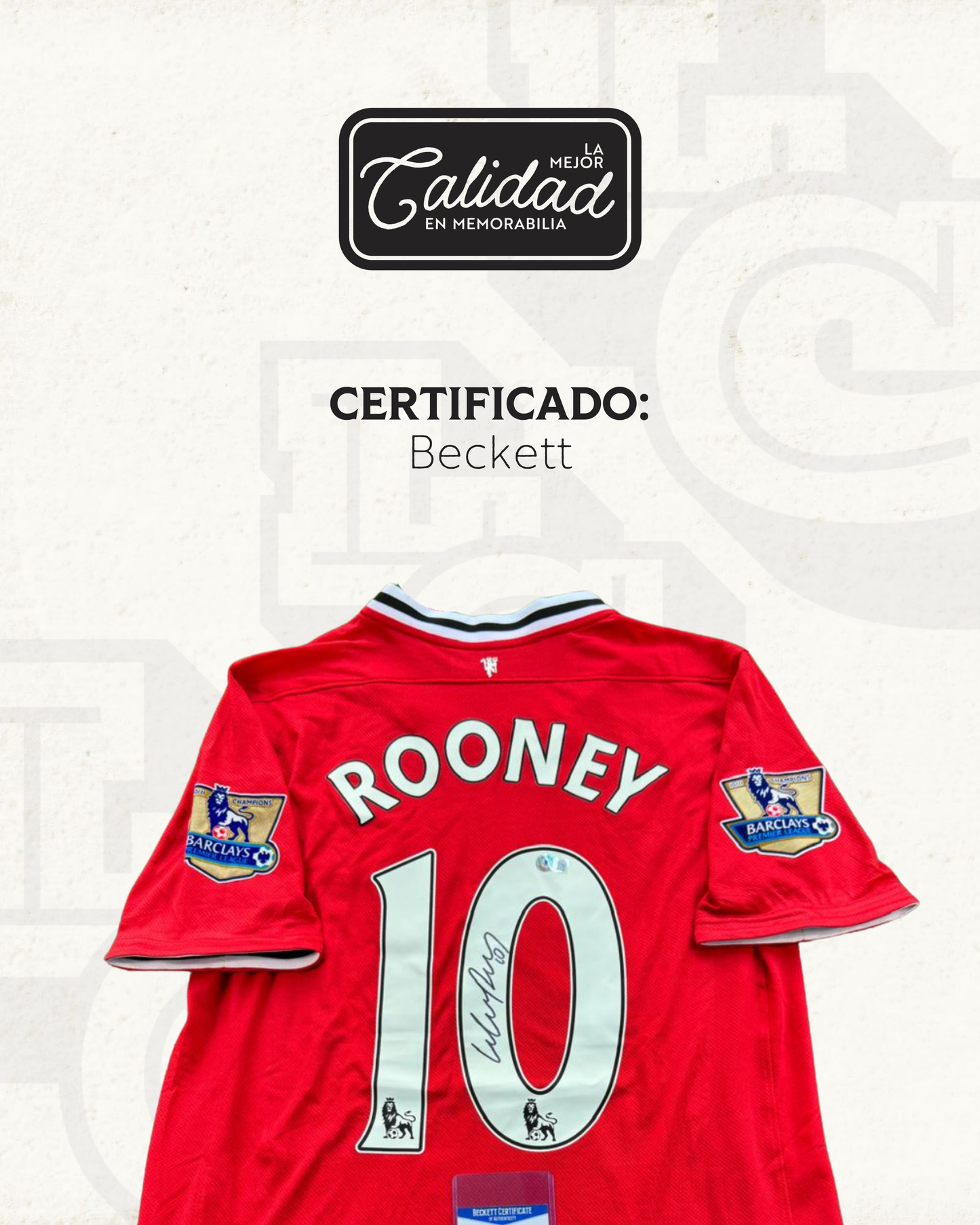 Jersey firmado Wayne Rooney Manchester United 2010