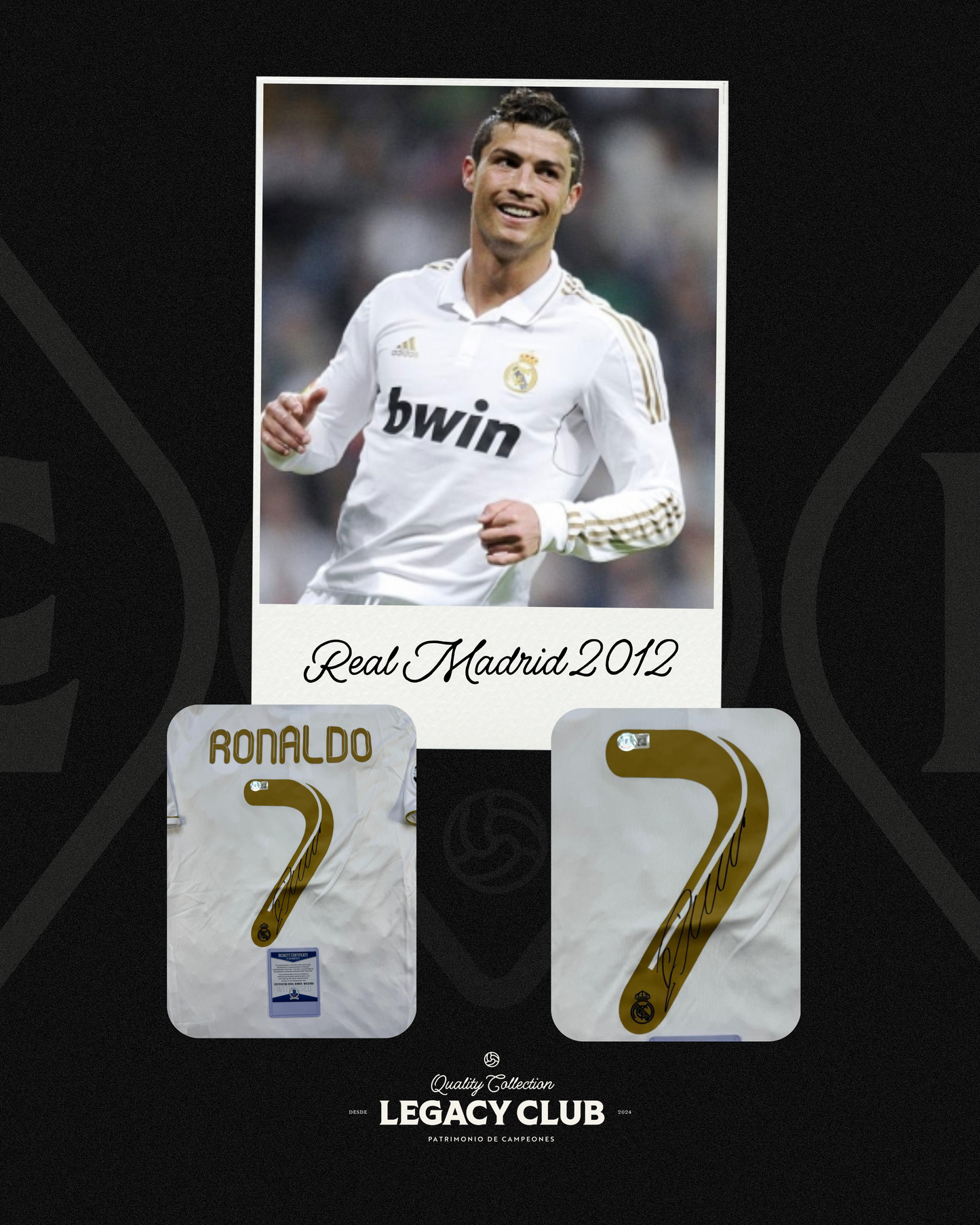 Jersey firmado Cristiano Ronaldo Real Madrid 2012