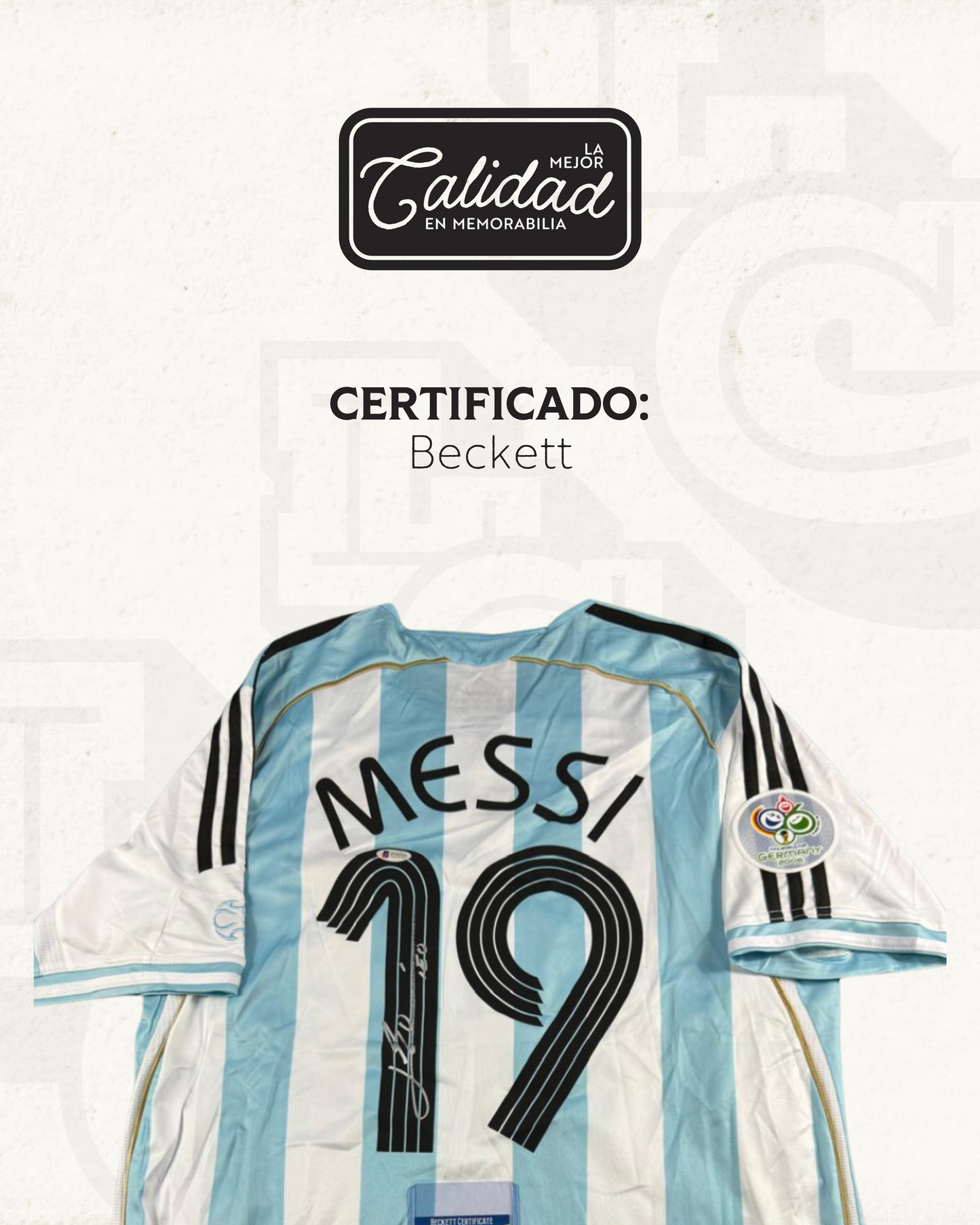 Camiseta firmada Lionel Messi Argentina 2006