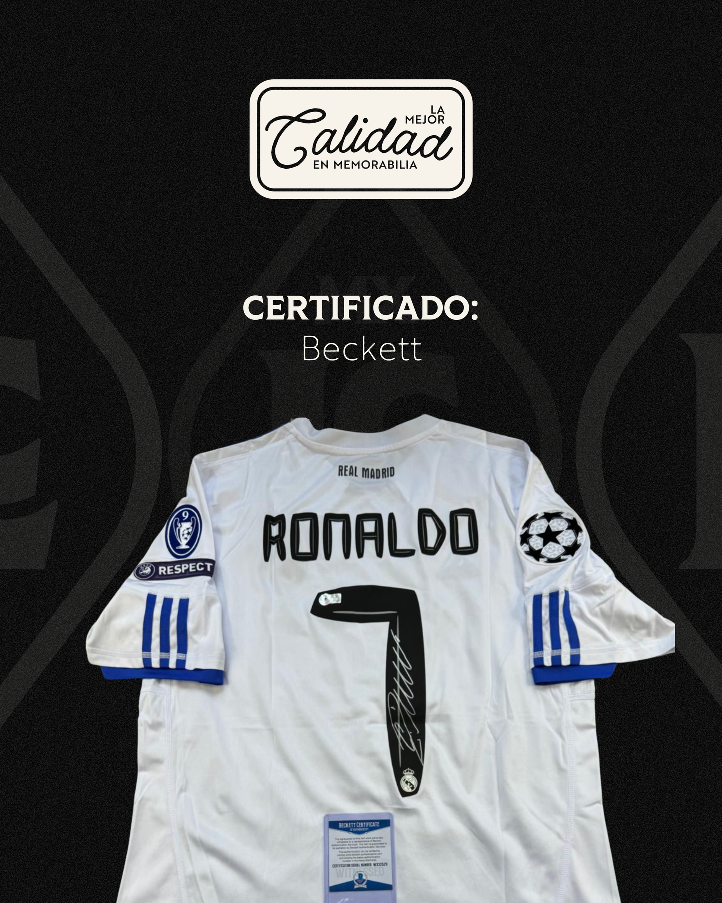 Jersey firmado Cristiano Ronaldo Real Madrid 2011