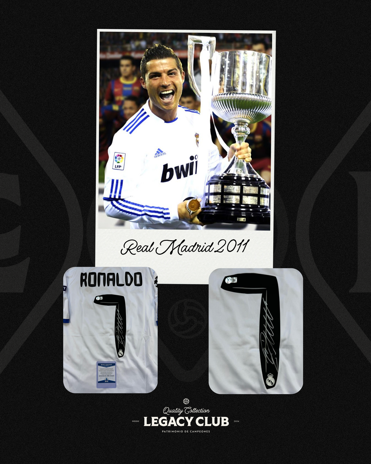 Jersey firmado Cristiano Ronaldo Real Madrid 2011