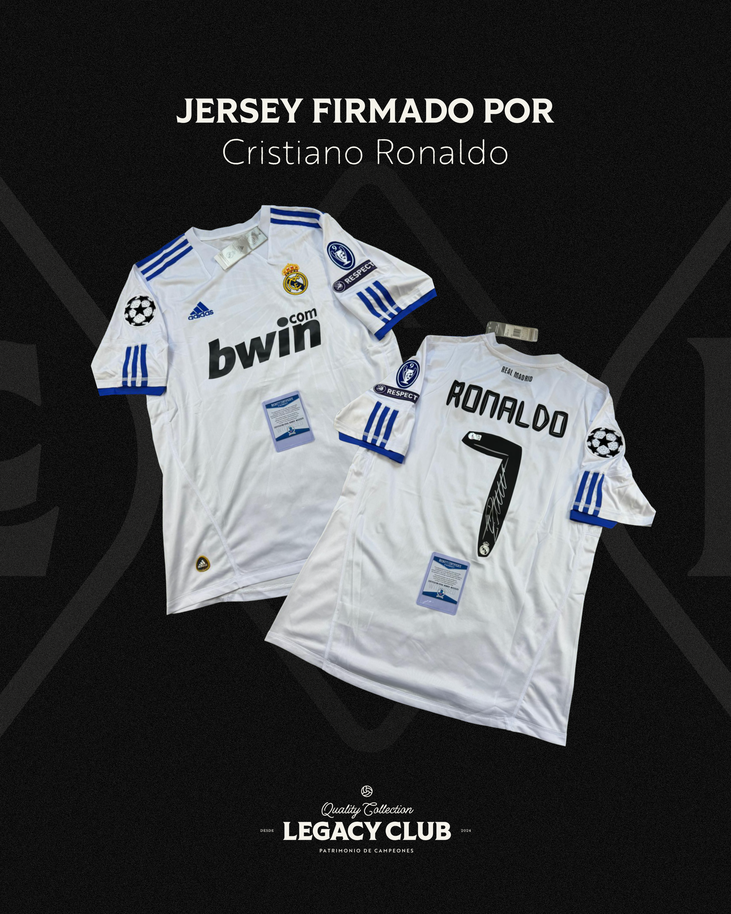 Jersey firmado Cristiano Ronaldo Real Madrid 2011