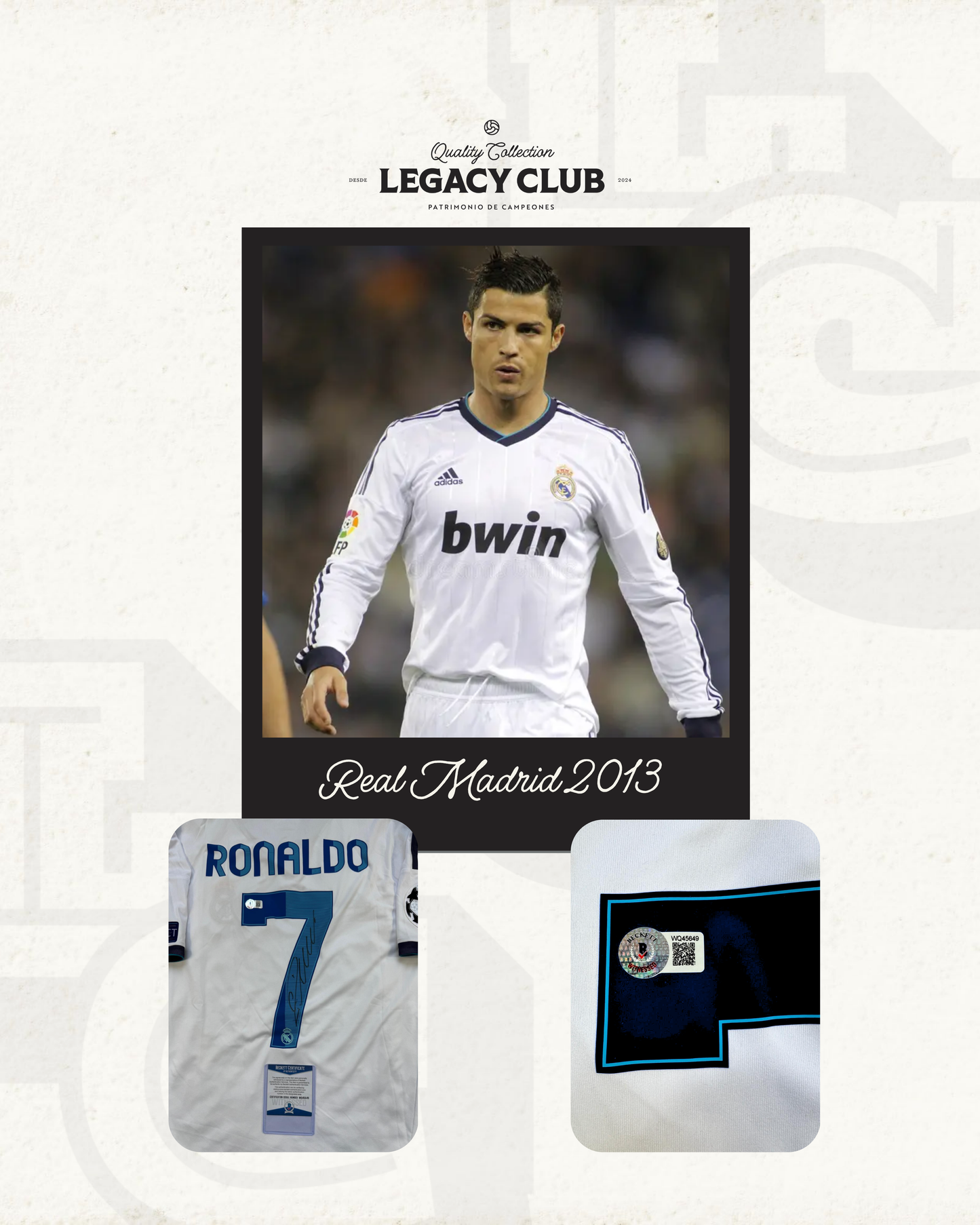 Jersey firmado Cristiano Ronaldo Real Madrid 2013