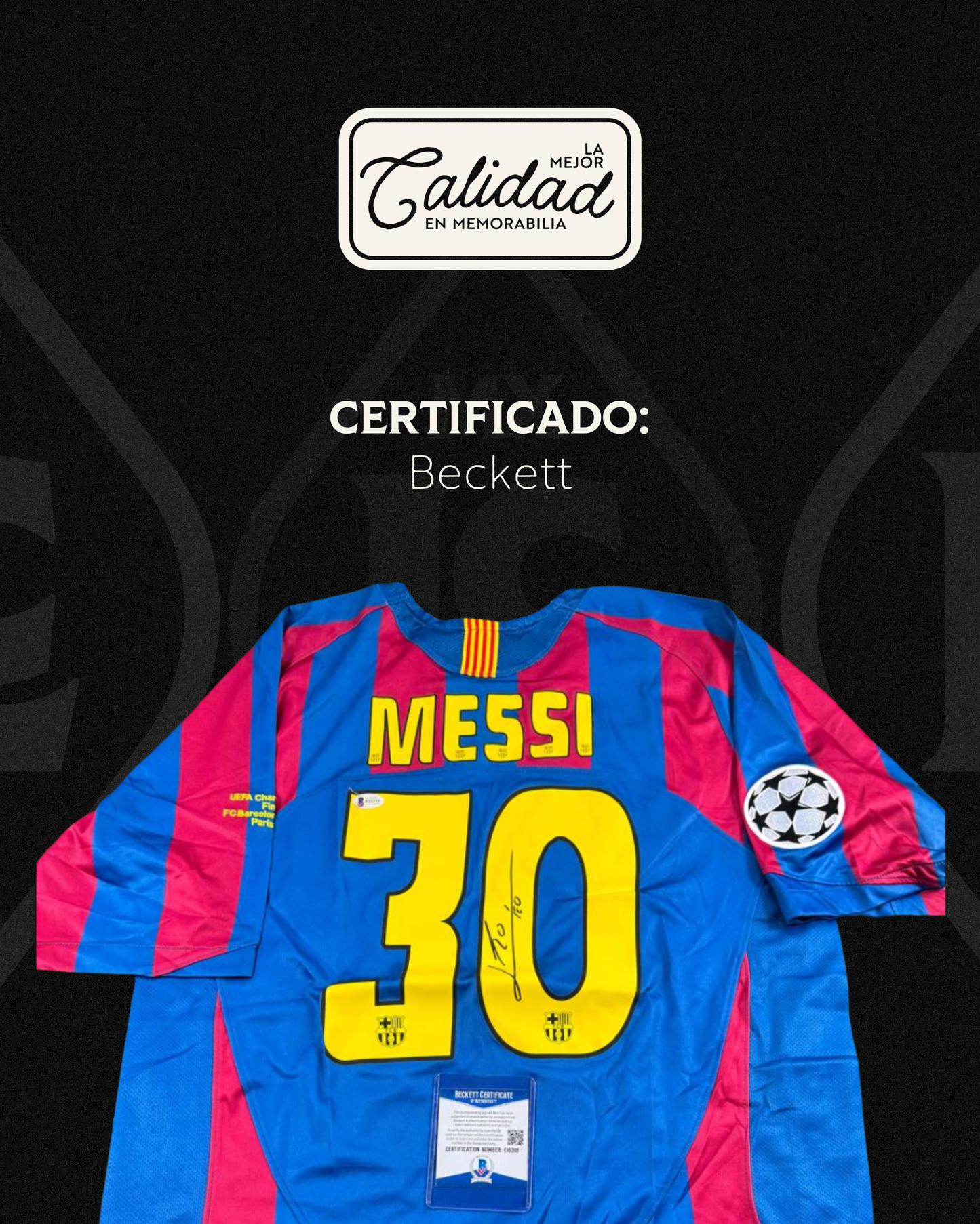 Jersey firmado Lionel Messi Barcelona 2006