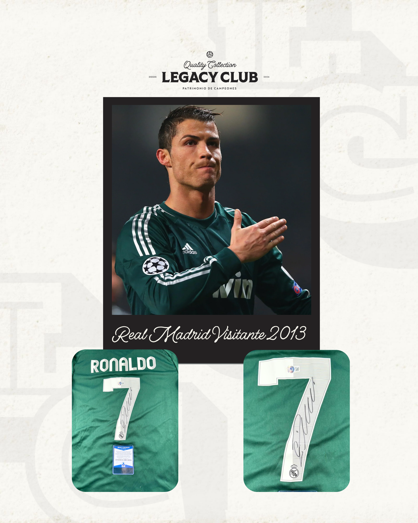 Jersey firmado Cristiano Ronaldo Real Madrid Visitante 2013