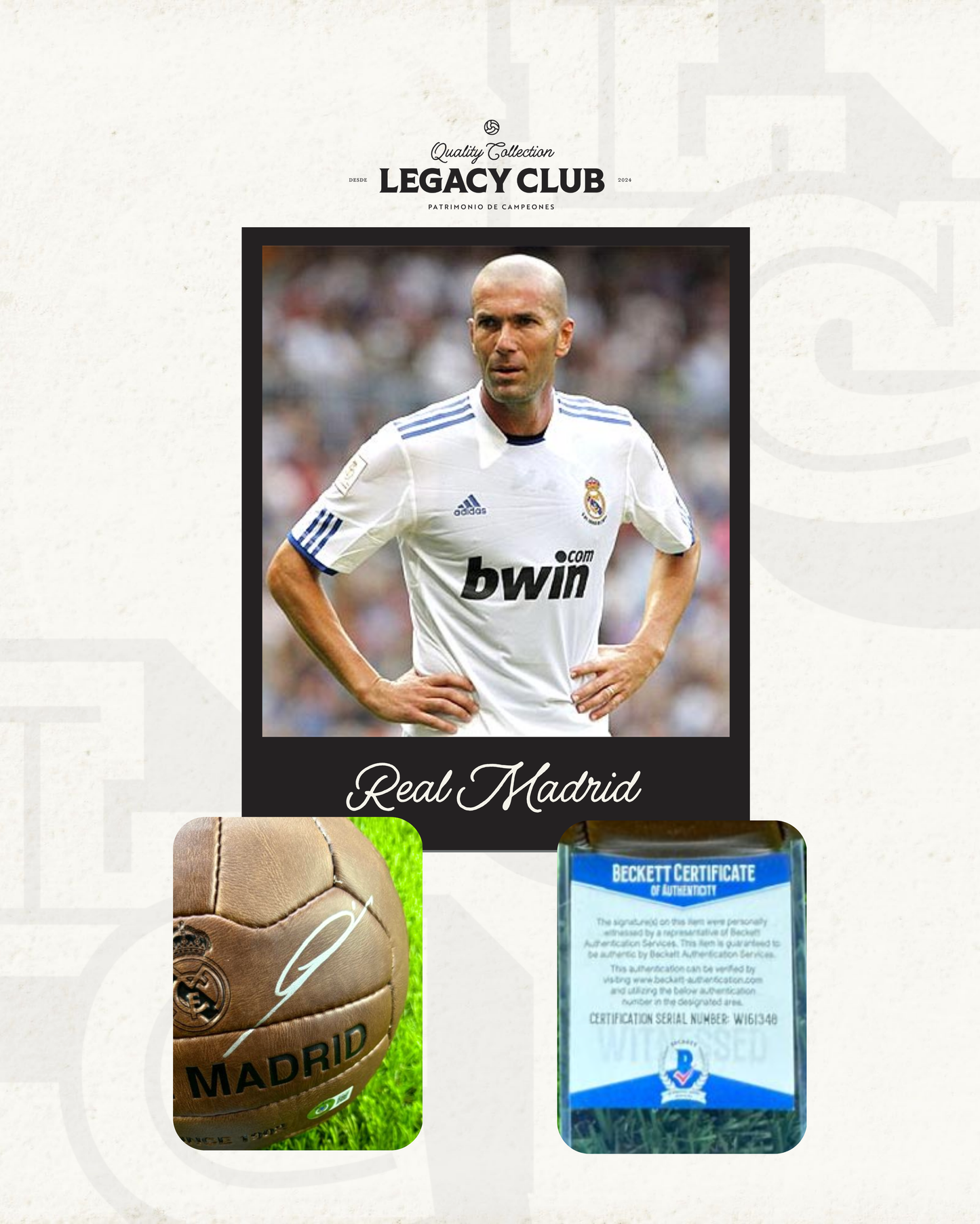 Balón frimado Zinedine Zidane Real Madrid