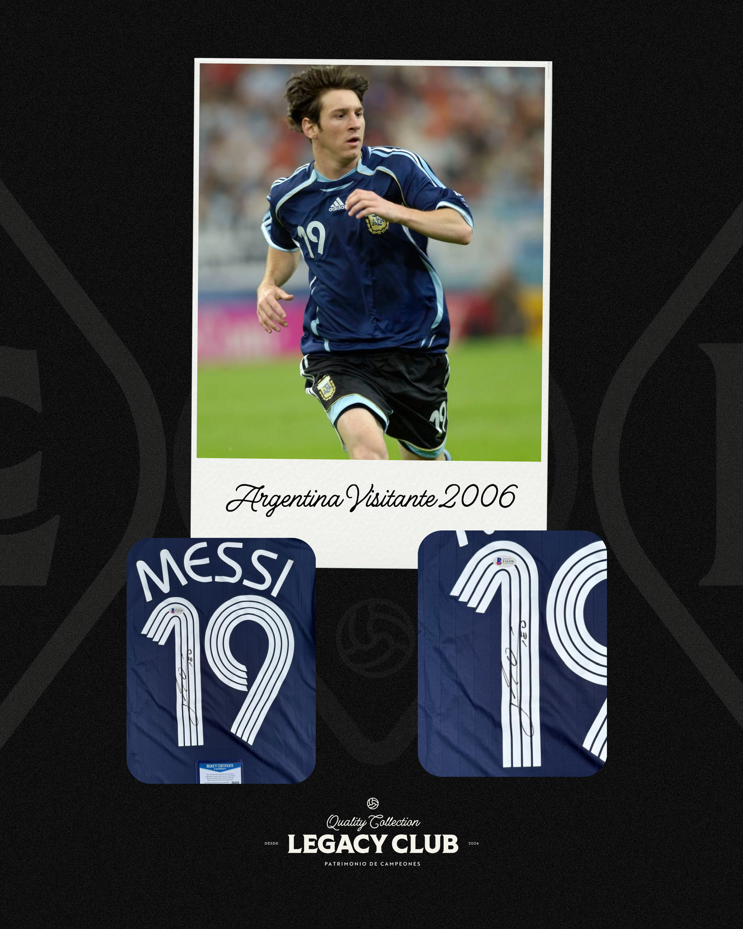 Jersey firmado Lionel Messi Argentina Visitante 2006