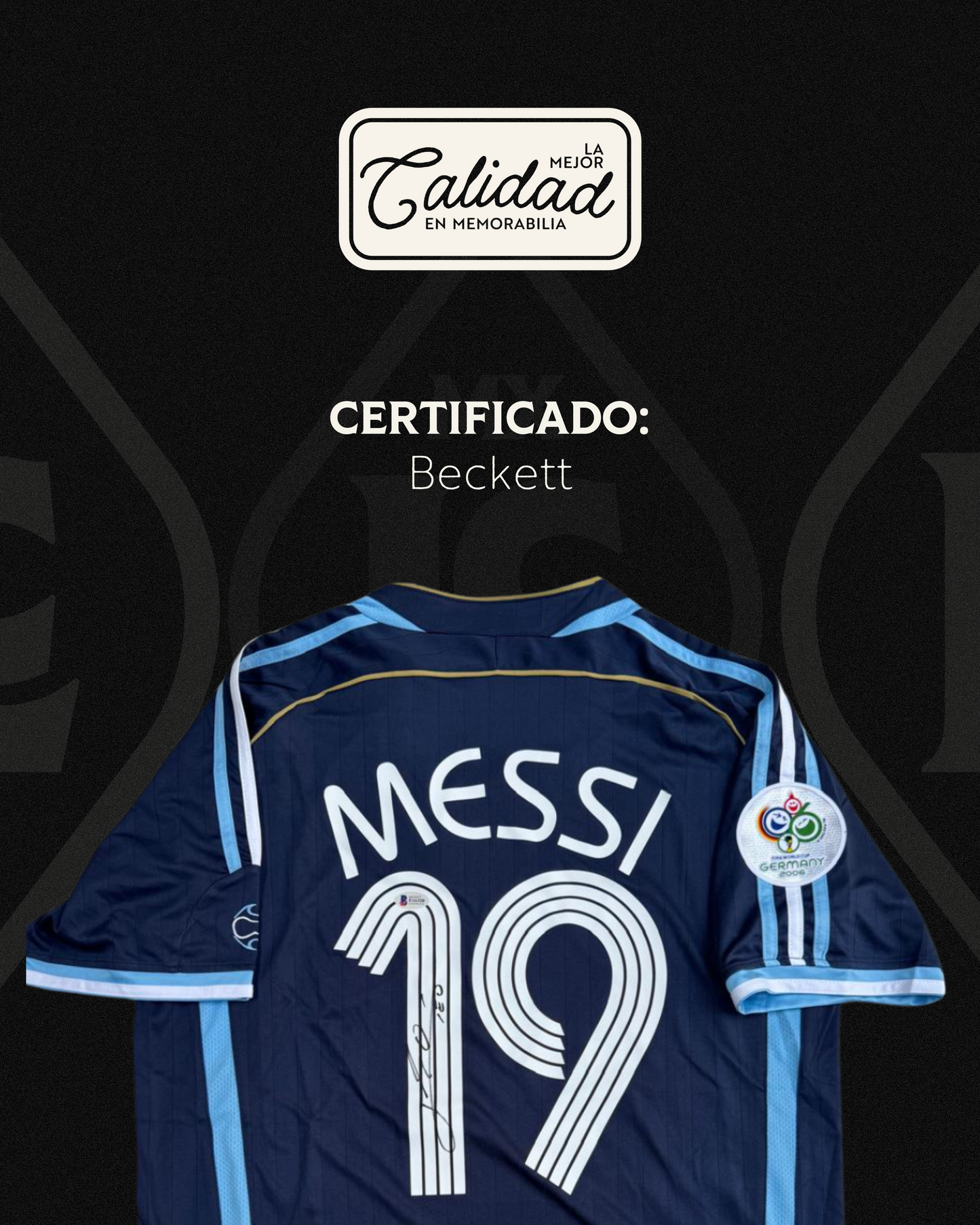 Jersey firmado Lionel Messi Argentina Visitante 2006