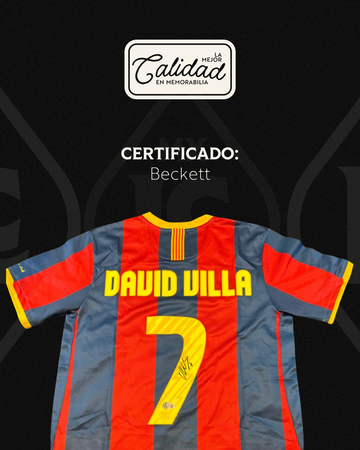 Jersey firmado David Villa Barcelona