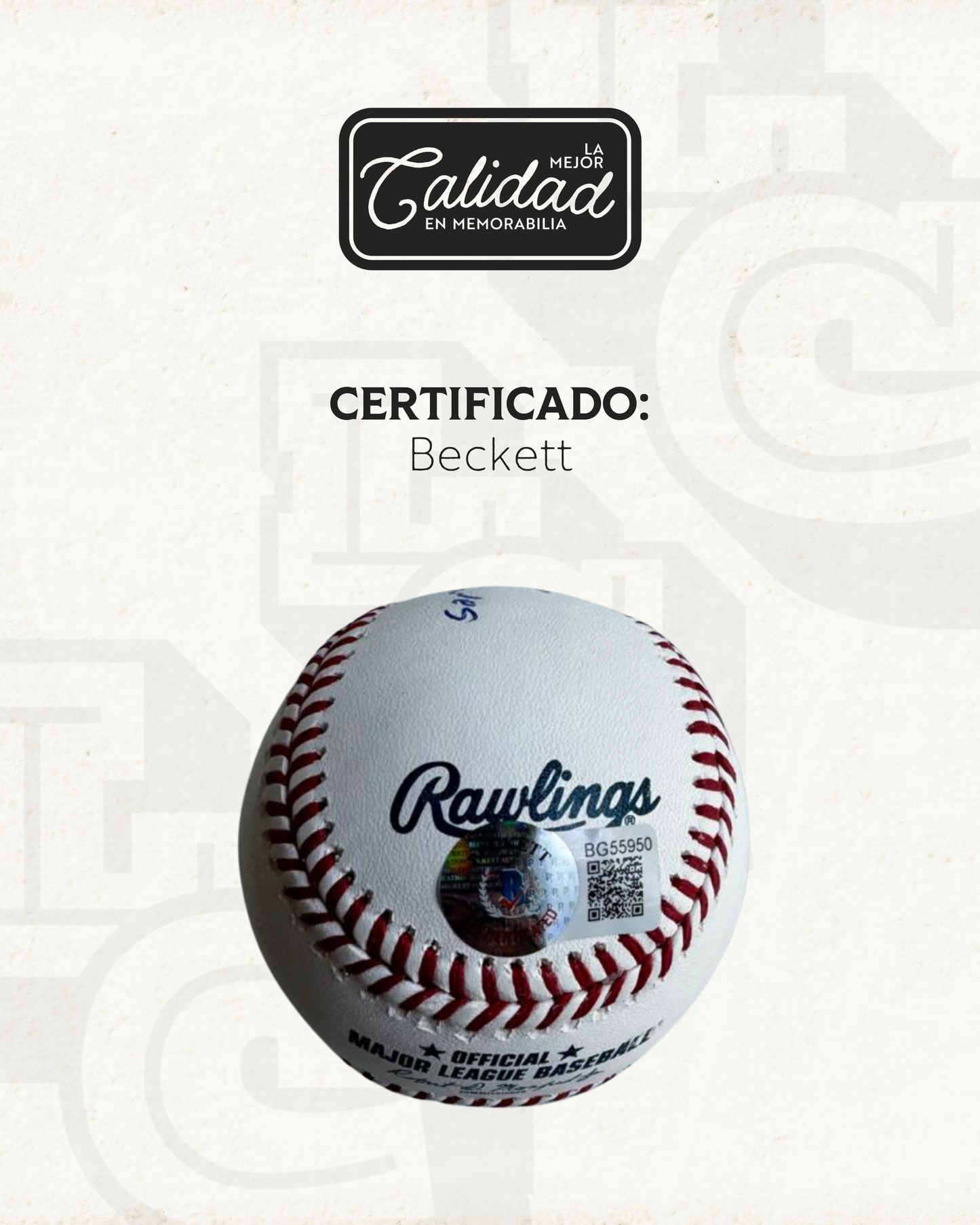 Pelota firmada Ronald Acuña