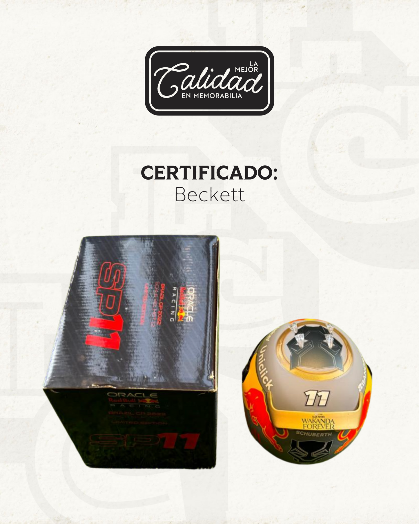 Casco Sergio Perez Red Bull Escala 1:2 Brasil
