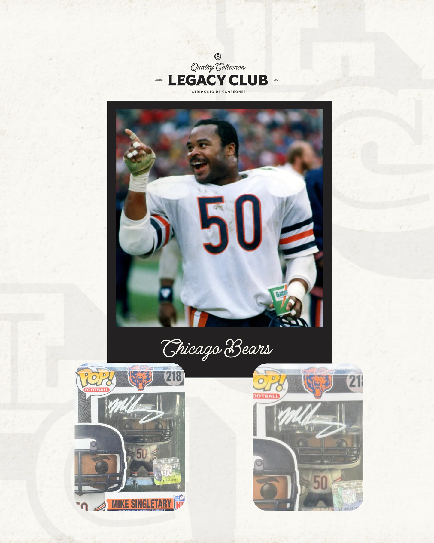 Funko Pop Mike Singletary Chicago Bears