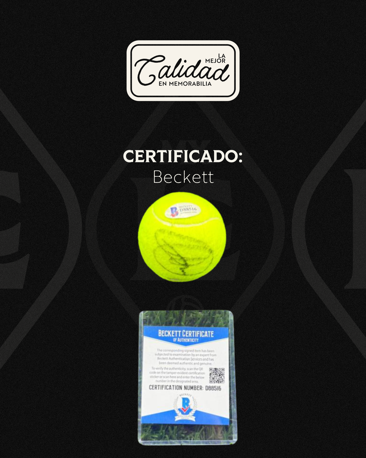 Pelota firmada Novak Djokovic