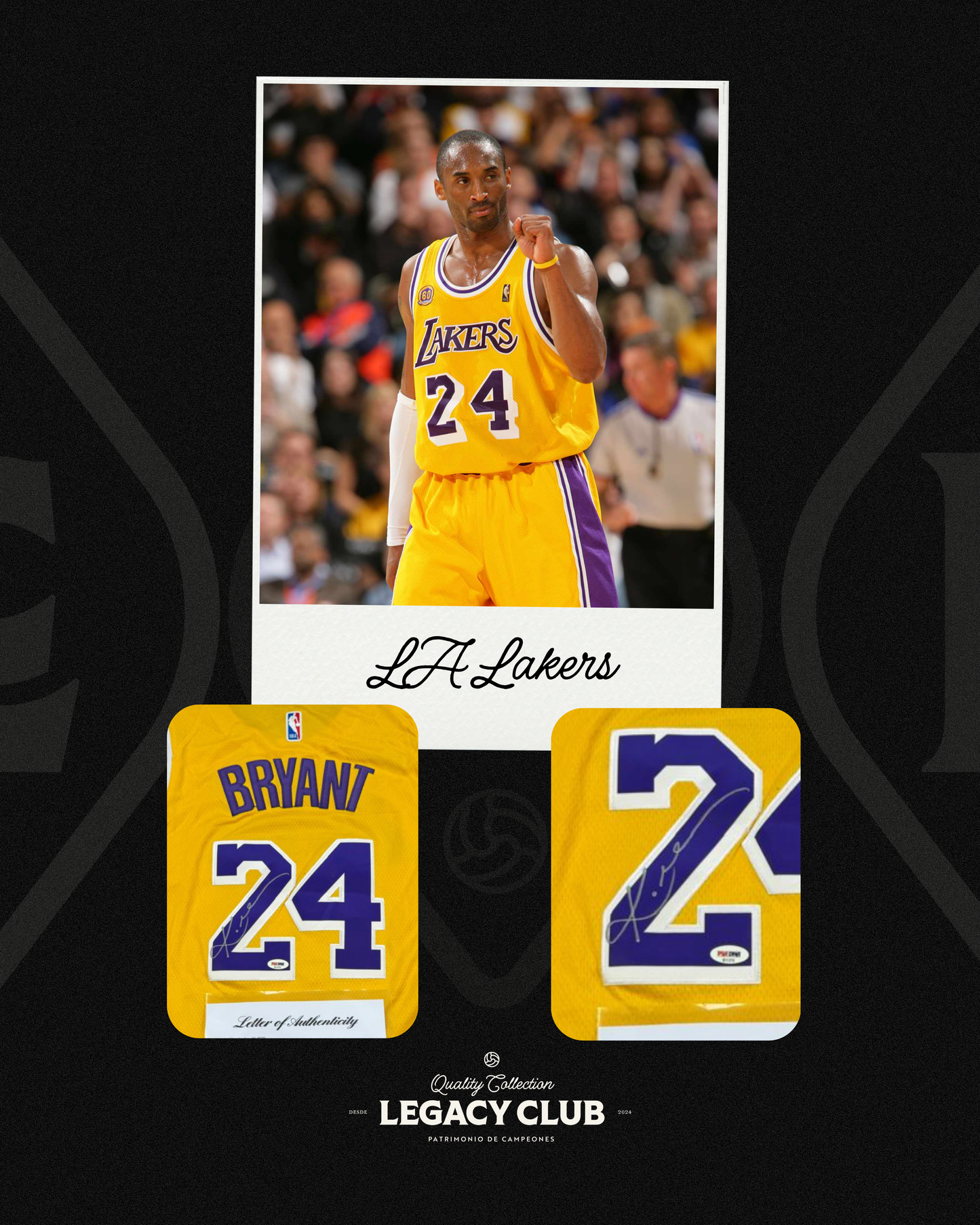Jersey firmado Kobe Bryant LA Lakers