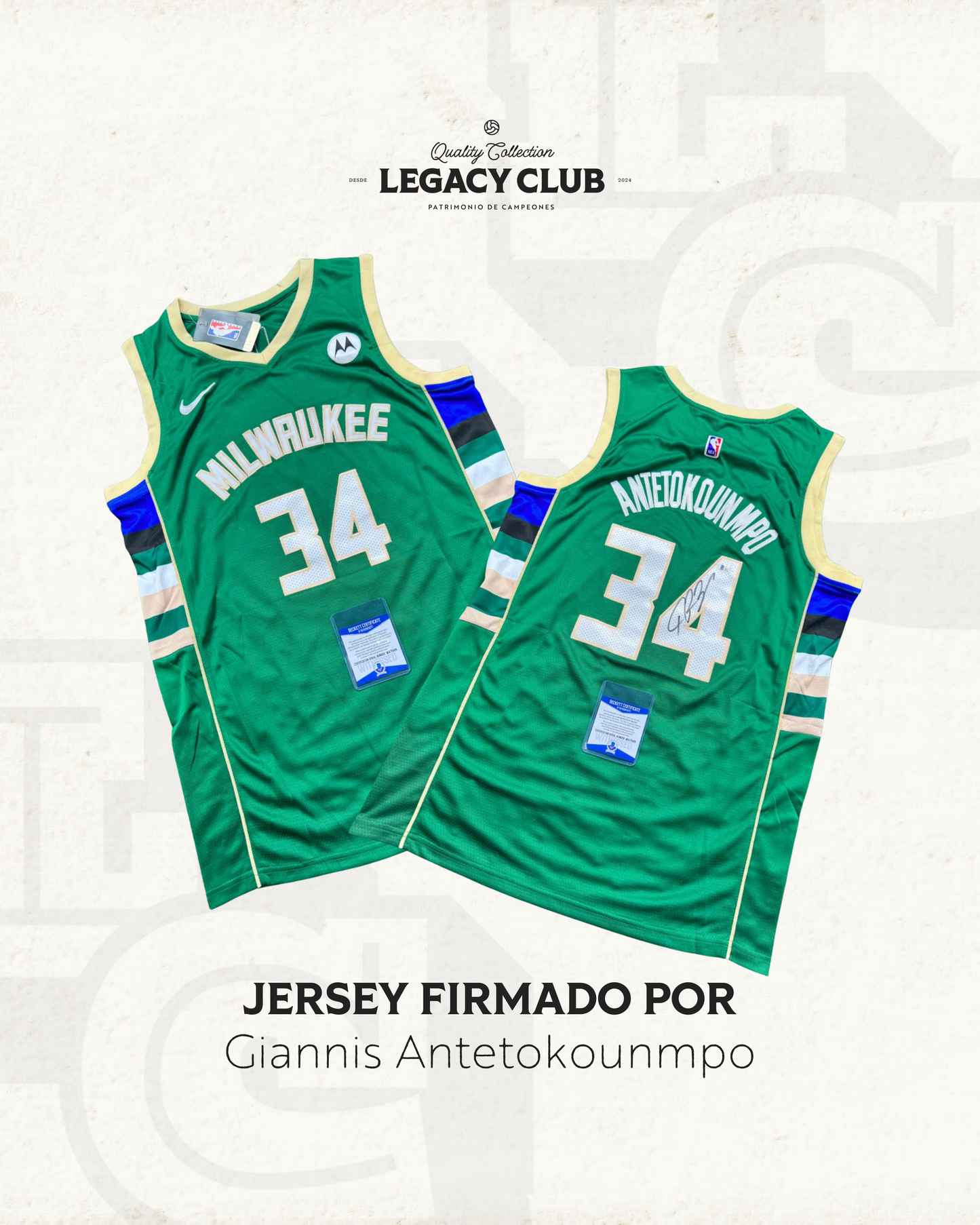 Jersey firmado Giannis Antetokounmpo Milwaukee Bucks