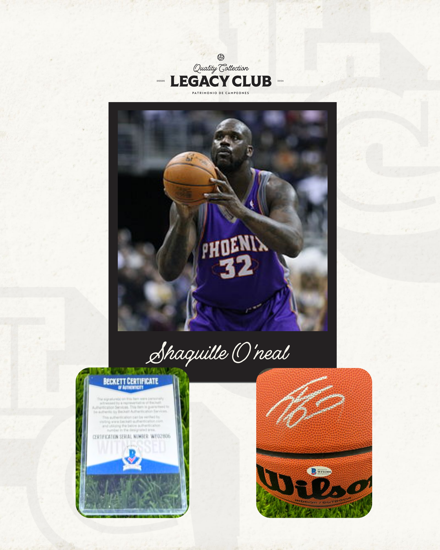 Balón firmado Shaquille O'neal