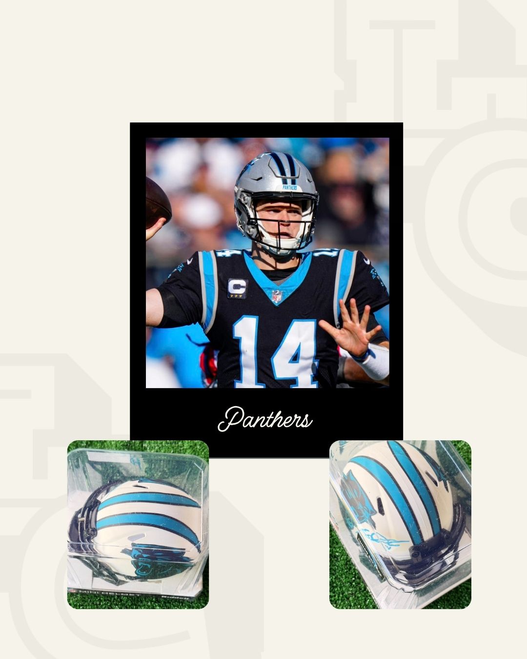 Mini Casco Sam Darnold Panthers