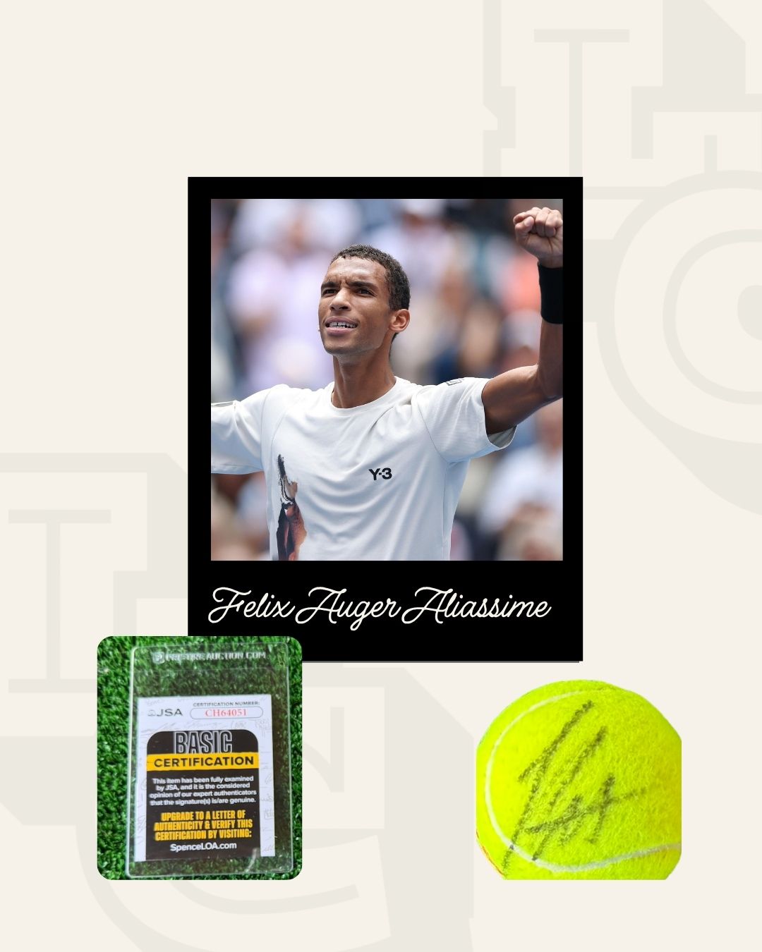 Pelota firmada Felix Auger Aliassime