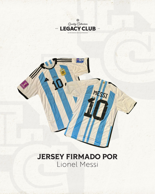 Camiseta Autografiada Lionel Messi Mundial Qatar 2022