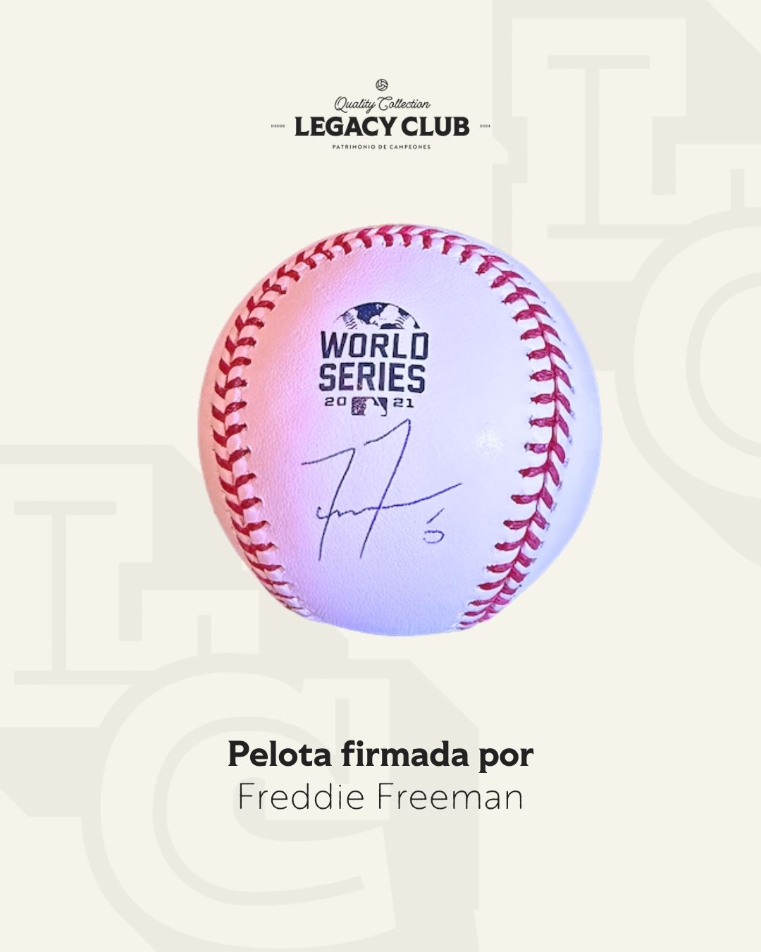 Pelota firmada Freddie Freeman
