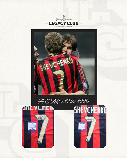Camiseta Autografiada Andriy Shevchenko AC. Milán 1989-1990