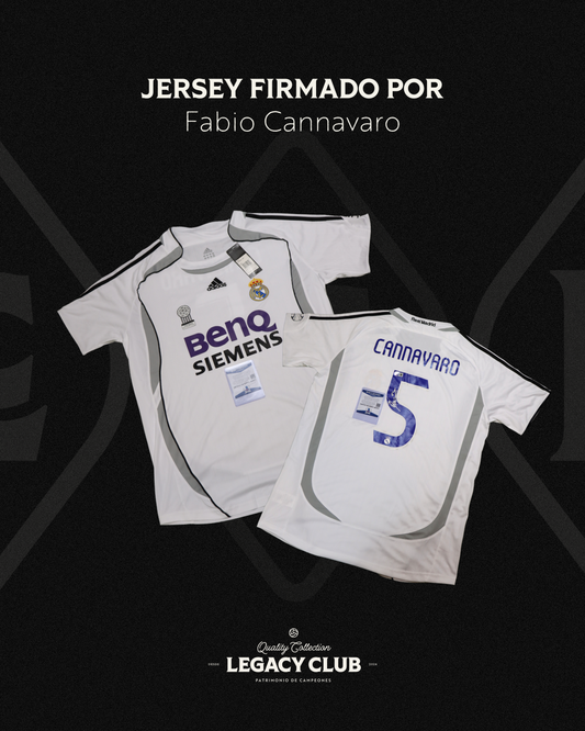 Camiseta Autografiada Fabio Cannavaro Real Madrid 2006