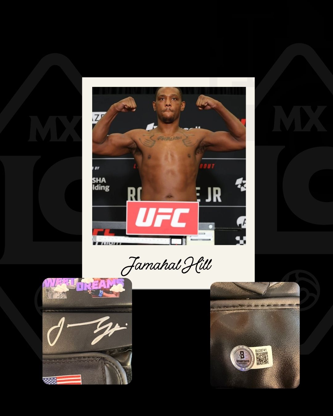Guante firmado Jamahal Hill
