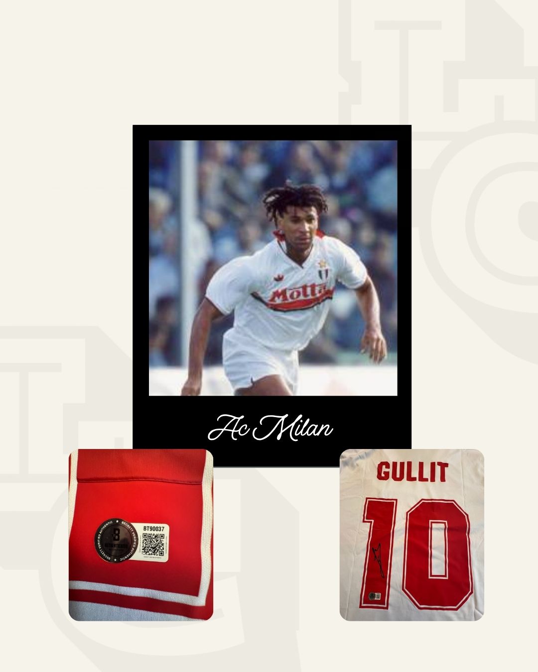 Jersey firmado Ruud Gullit AC Milan 1994