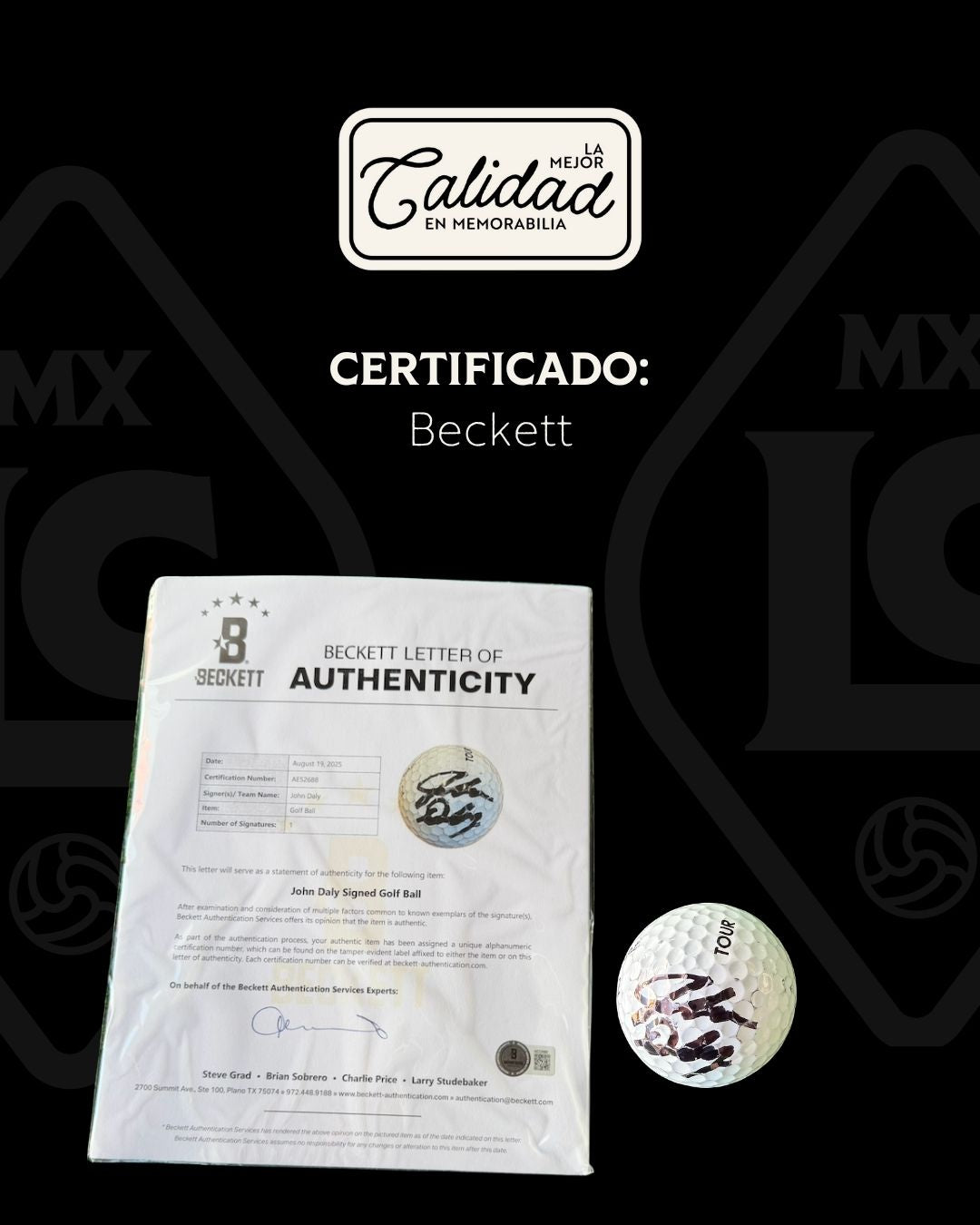 Bola de golf firmada John Daly