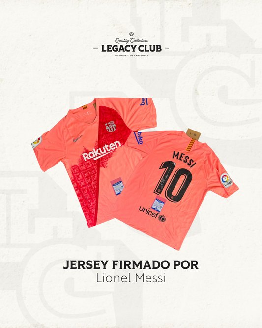 Camiseta Autografiada Lionel Messi Barcelona 2019 Visitante