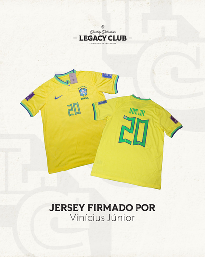 Camiseta Autografiada Vini Jr. Mundial Qatar