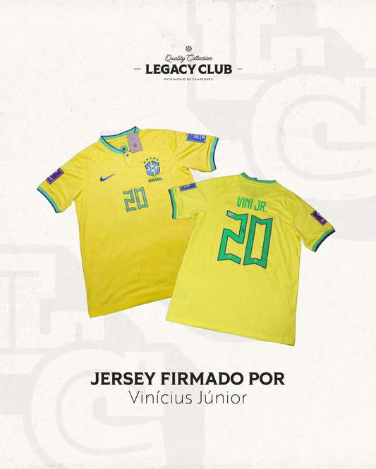 Camiseta Autografiada Vini Jr. Mundial Qatar